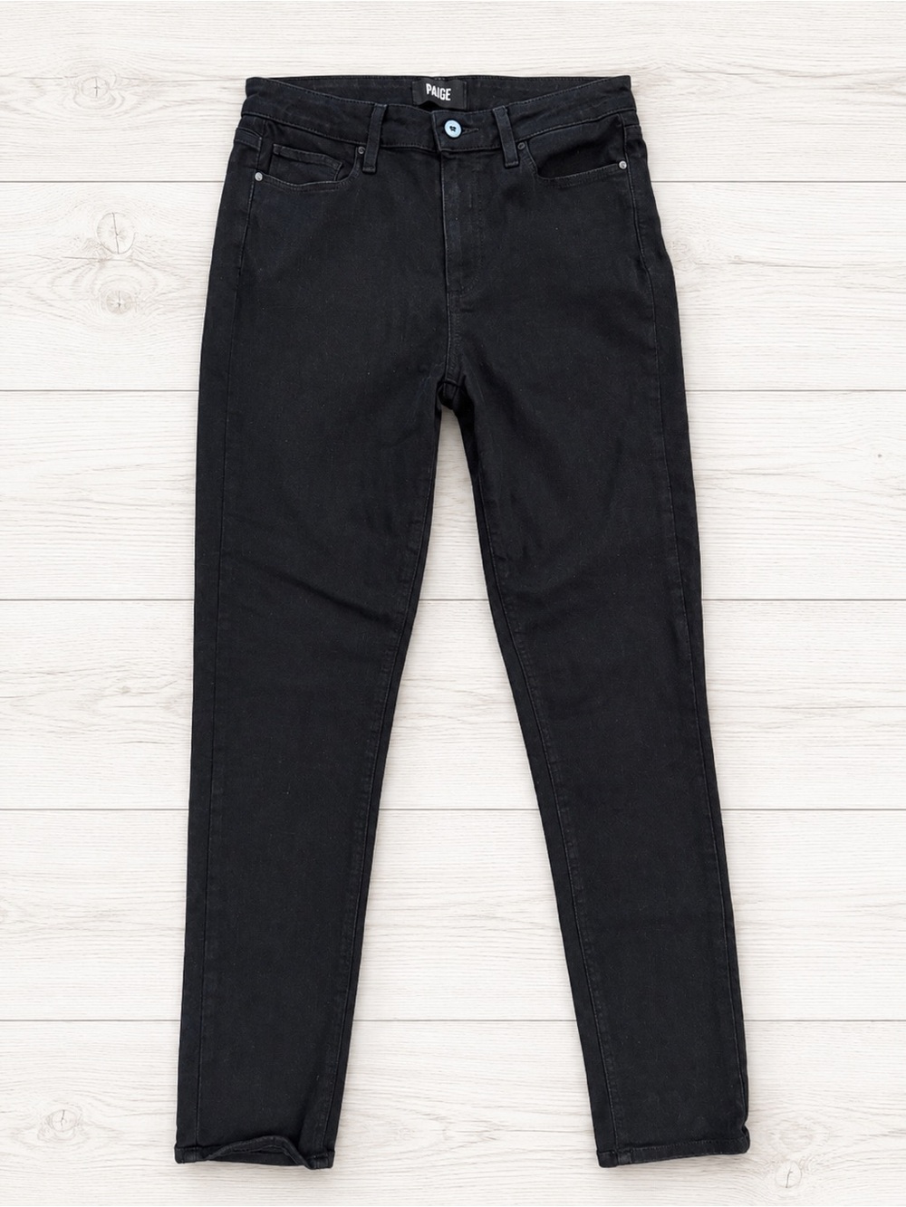 PAIGE Hoxton High Rise Skinny Jeans Women’s 28 Black Stretch Made USA - Picture 1 of 7
